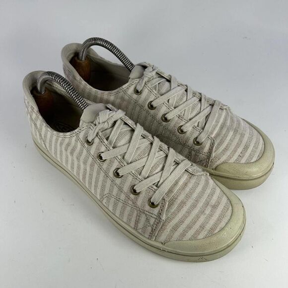 Keen Women's Elsa IV Sneakers US 10 Off White Striped Casual Lace-Up Shoes - Picture 5 of 8